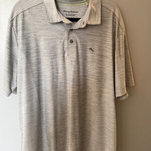 Tommy Bahama Gray Polo Shirt XXL islandzone